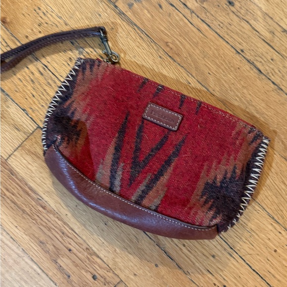 Pendleton Red and Brown Wool Clutch - Picture 1 of 6